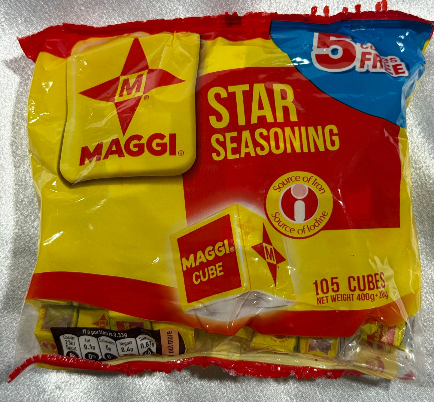 MAGGI STAR SEASONING 105 CUBES 400g