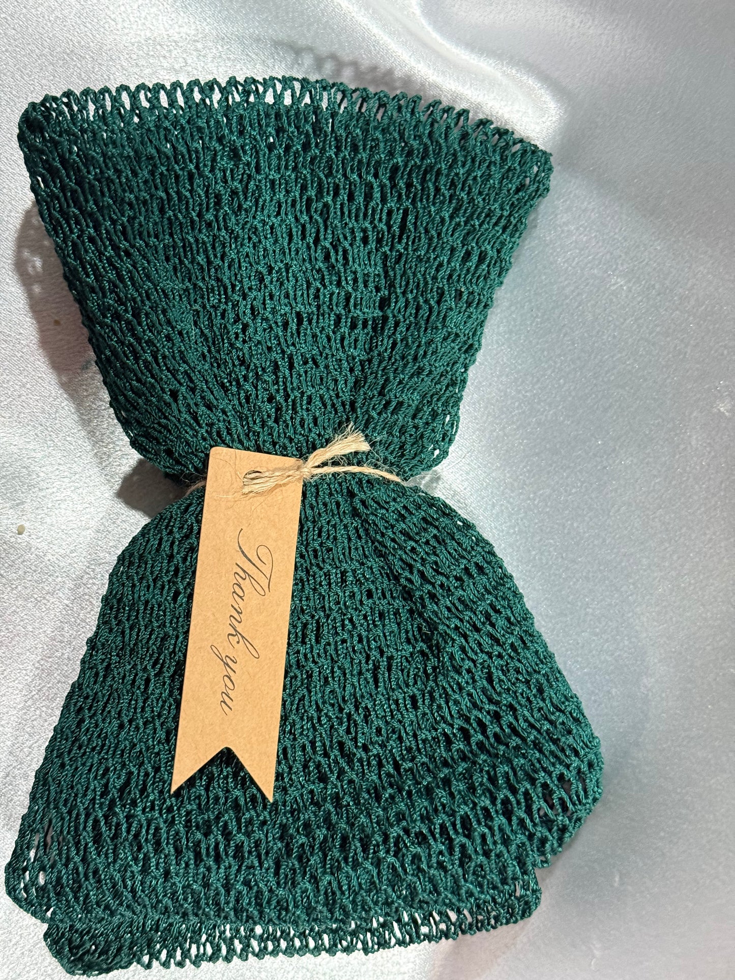 SHORT AFRICAN NET BATH SPONGE / GREEN