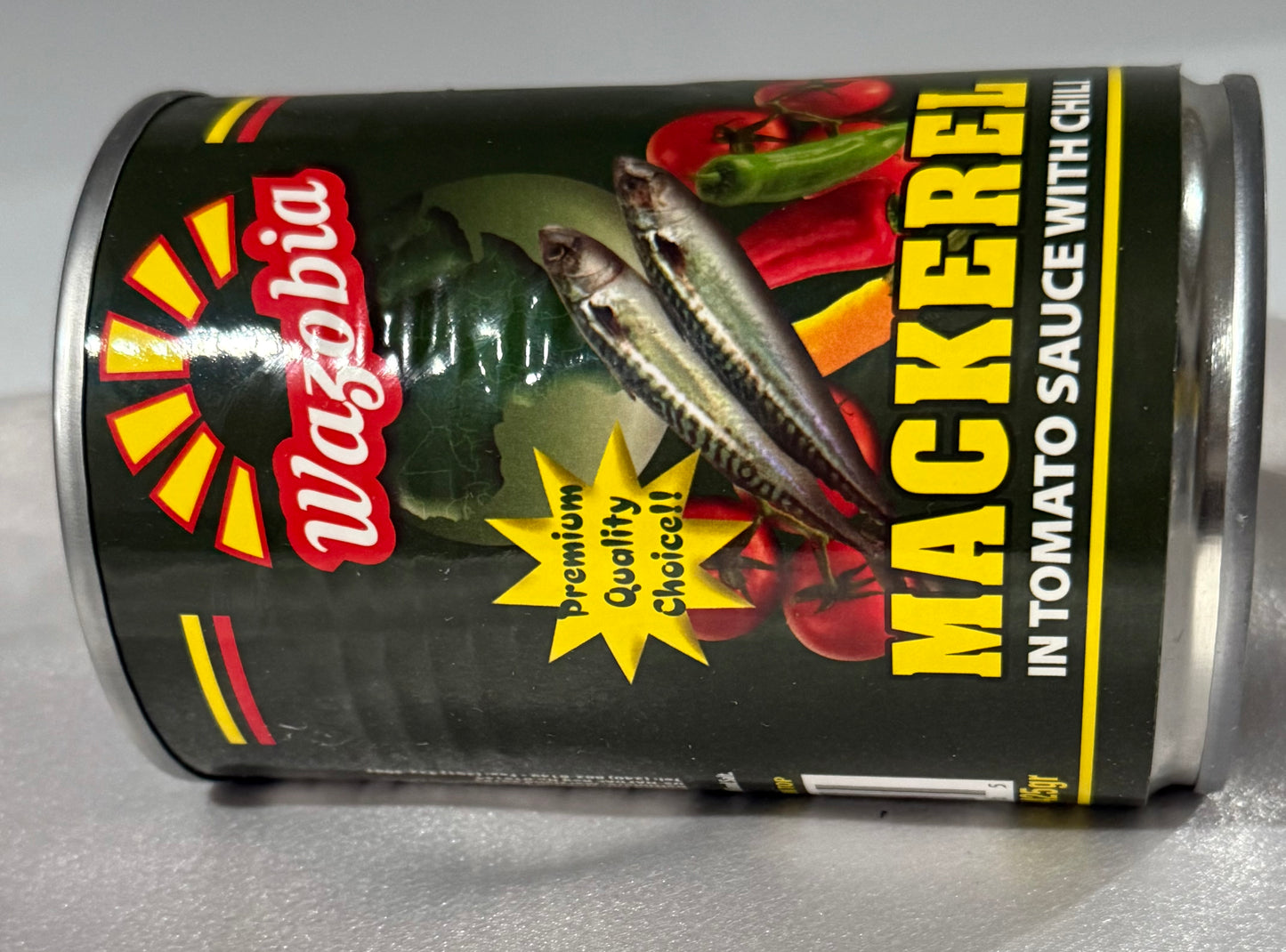 WAZOBIA MAQUEREAU IN TOMATO SAUCE WITH CHILI 15 oz / 425 g