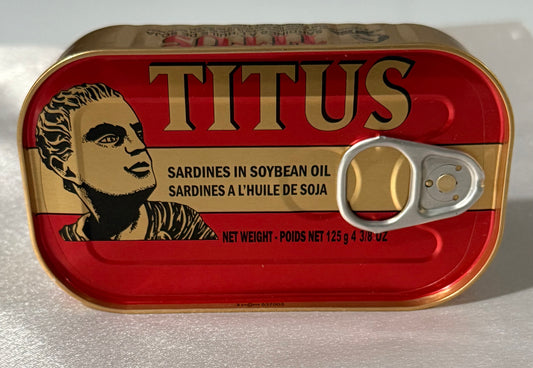 TITUS - SARDINES IN SOYBEAN OIL 125g