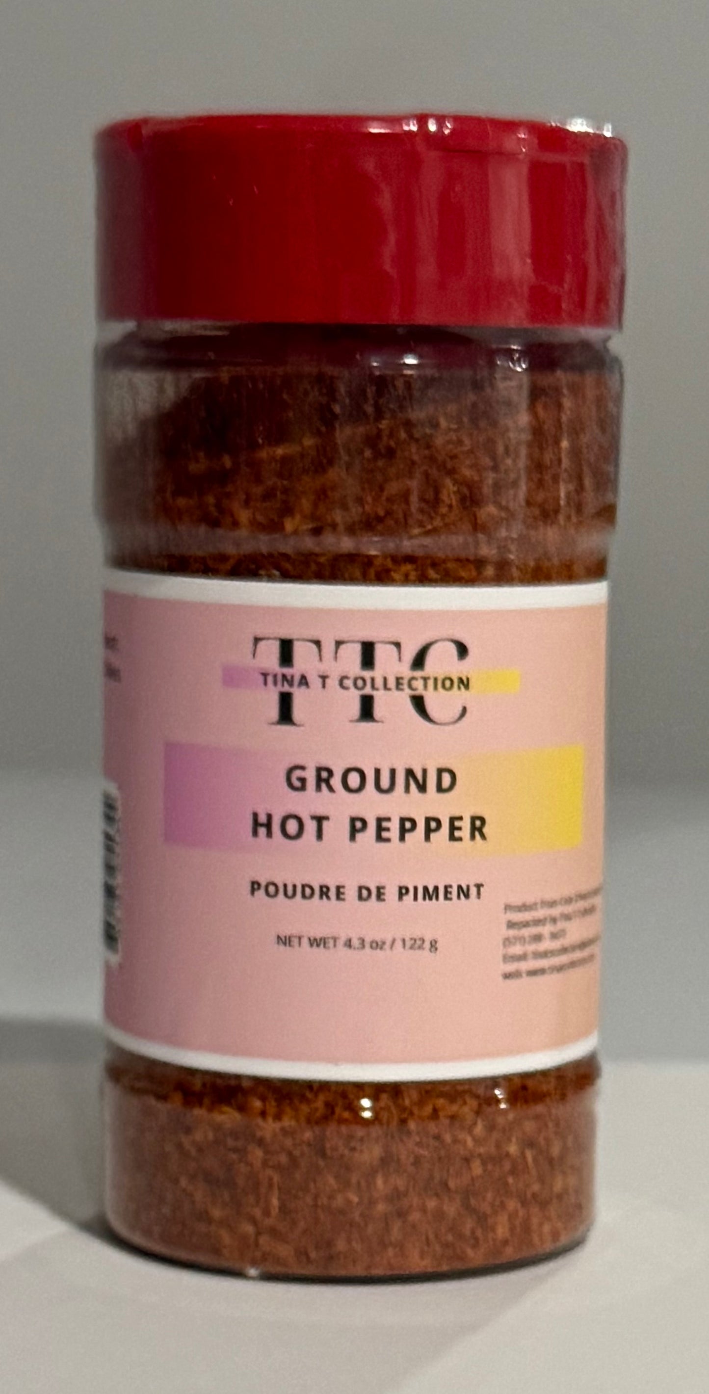 GROUND HOT PEPPER ( POUDRE DE PIMENT) 4.3 oz /122 g