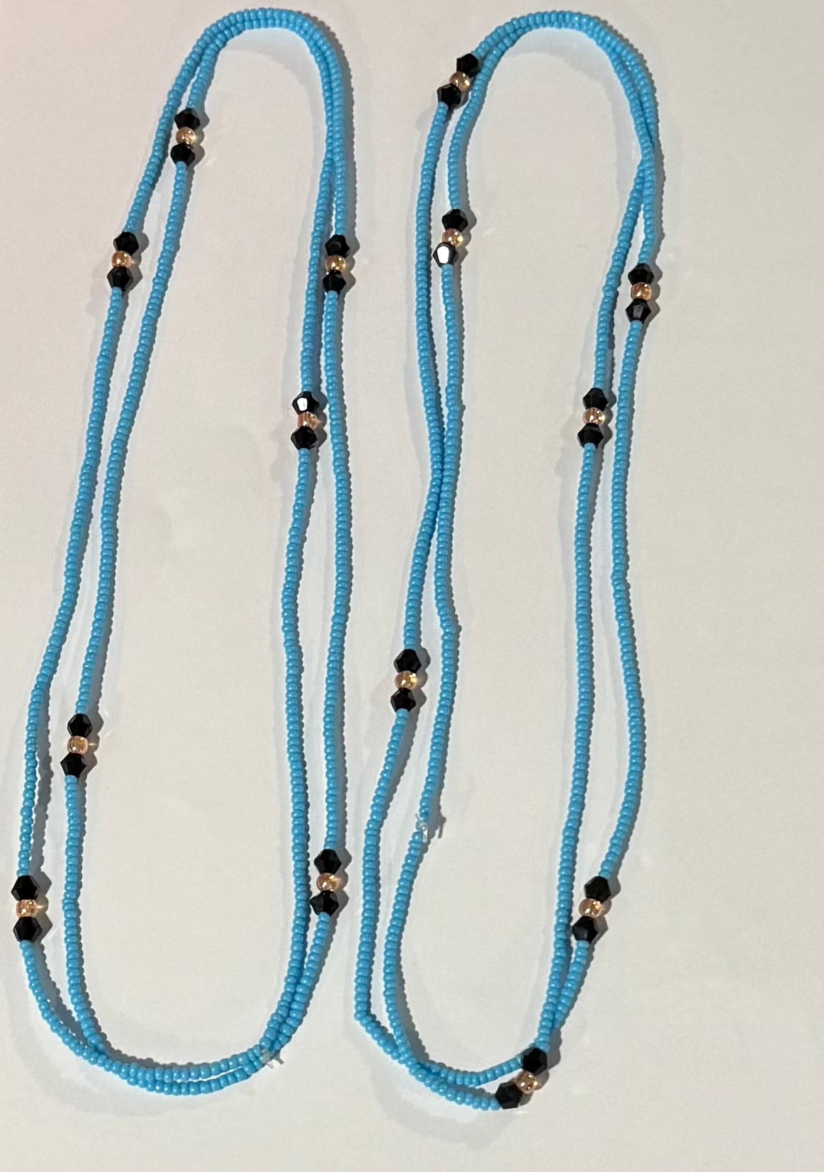 BLUE WAIST BEAD - 17 inches (47cm)