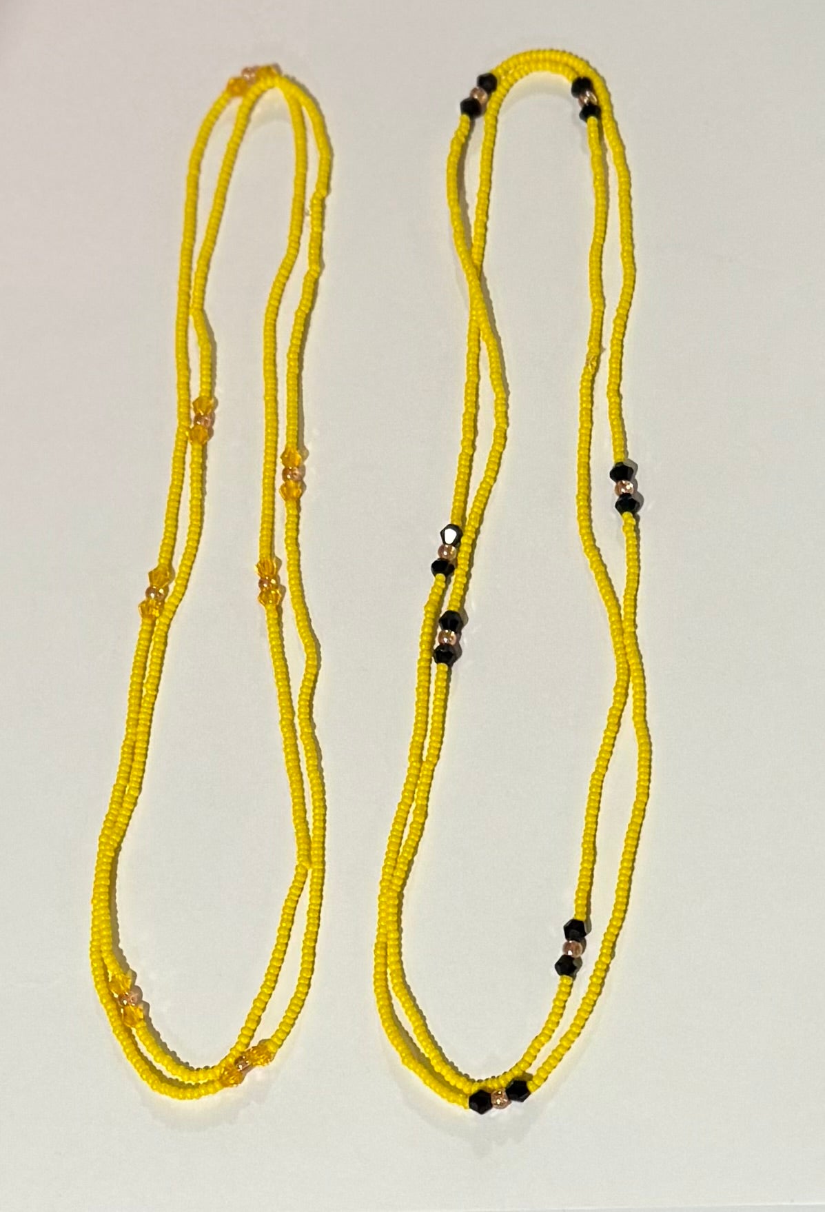 YELLOW WAIST BEAD - 17 inches (47cm)