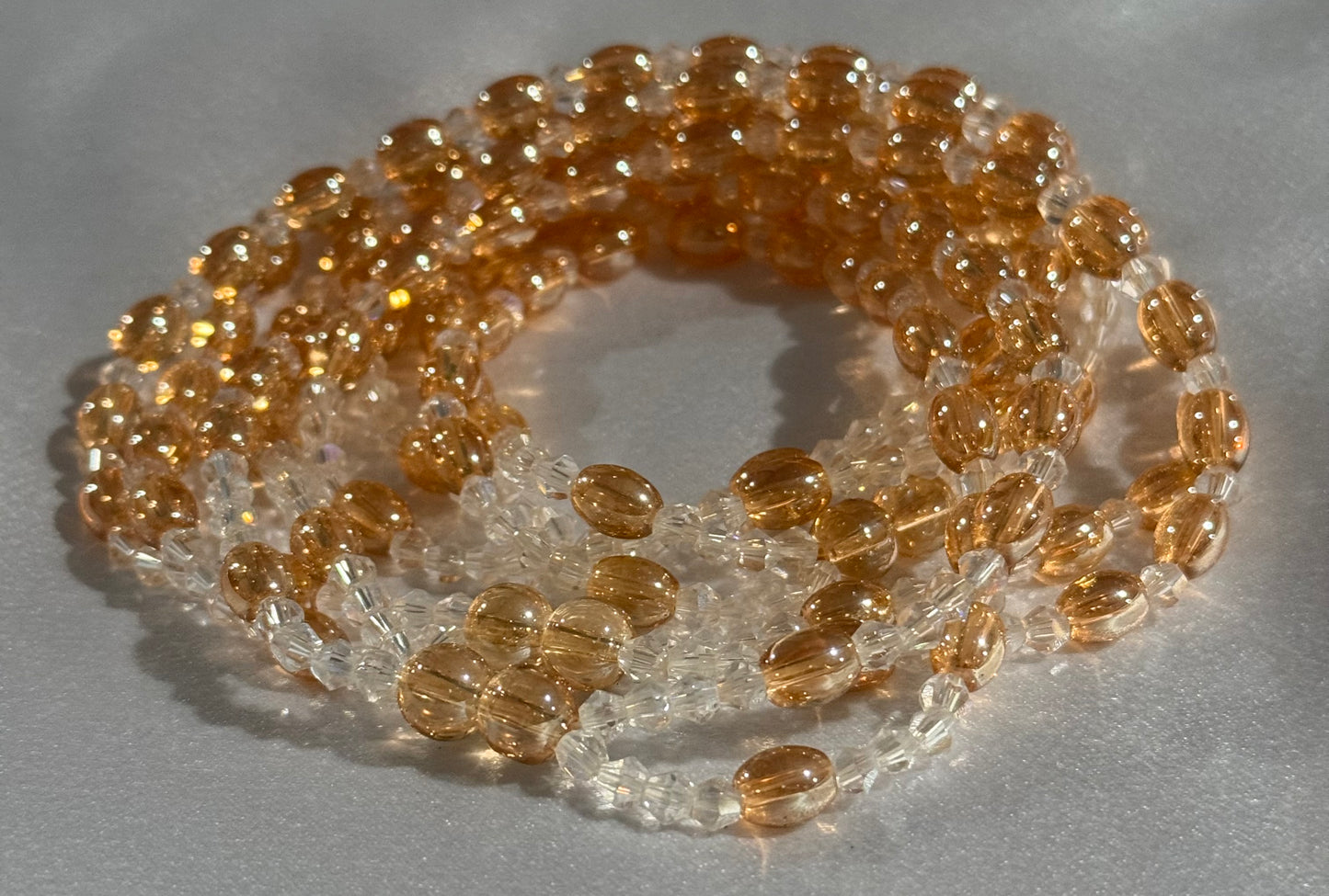 GOLD AND WHITE WAIST BEAD - 17 INCHES (47 CM)