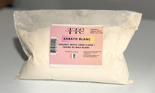 KABATO BLANC - ORGANIC WHITE CORN FLOUR - FARINE DE MAIS BLANC (26oz / 703g)
