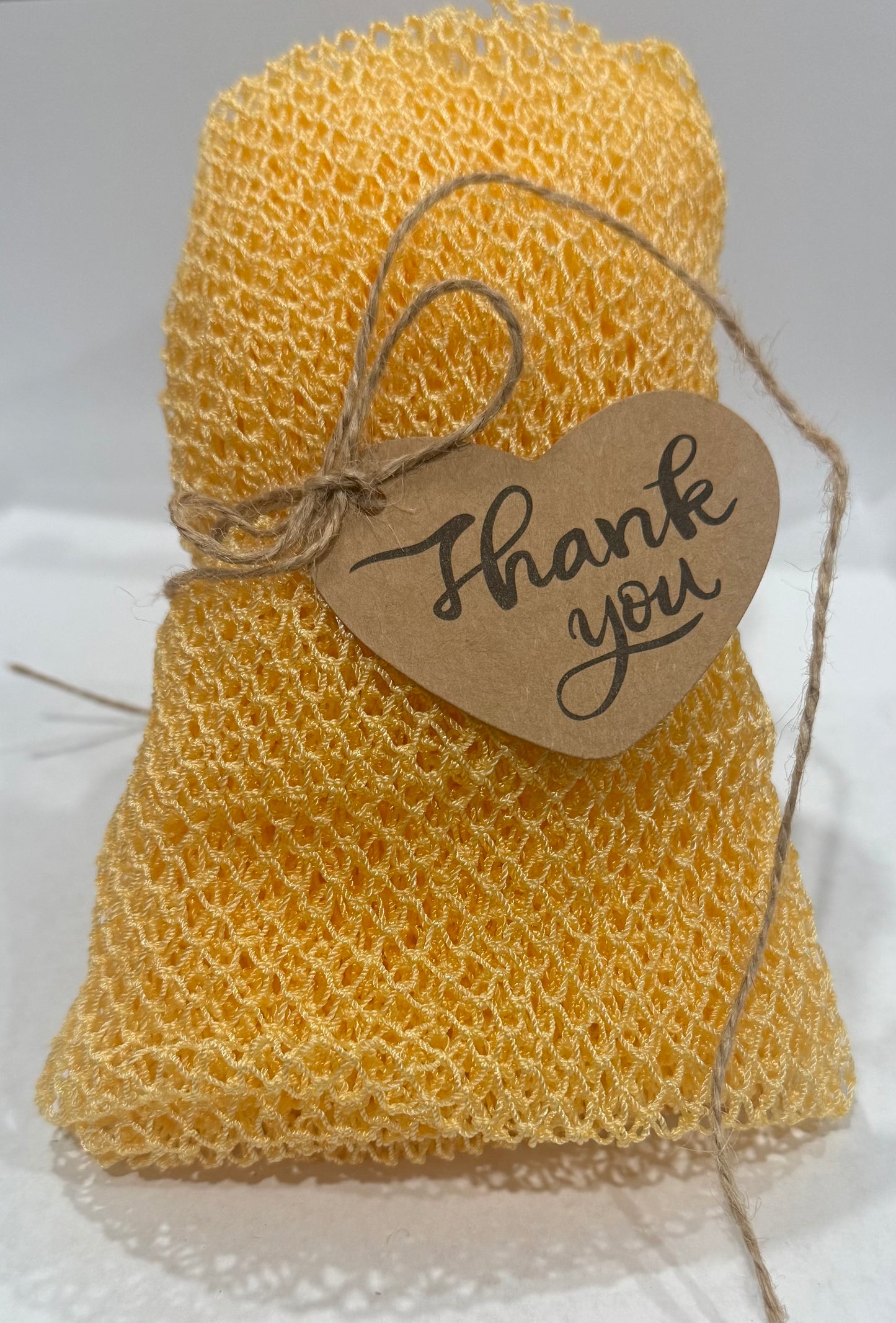 LONG AFRICAN NET BATH SPONGE / YELLOW