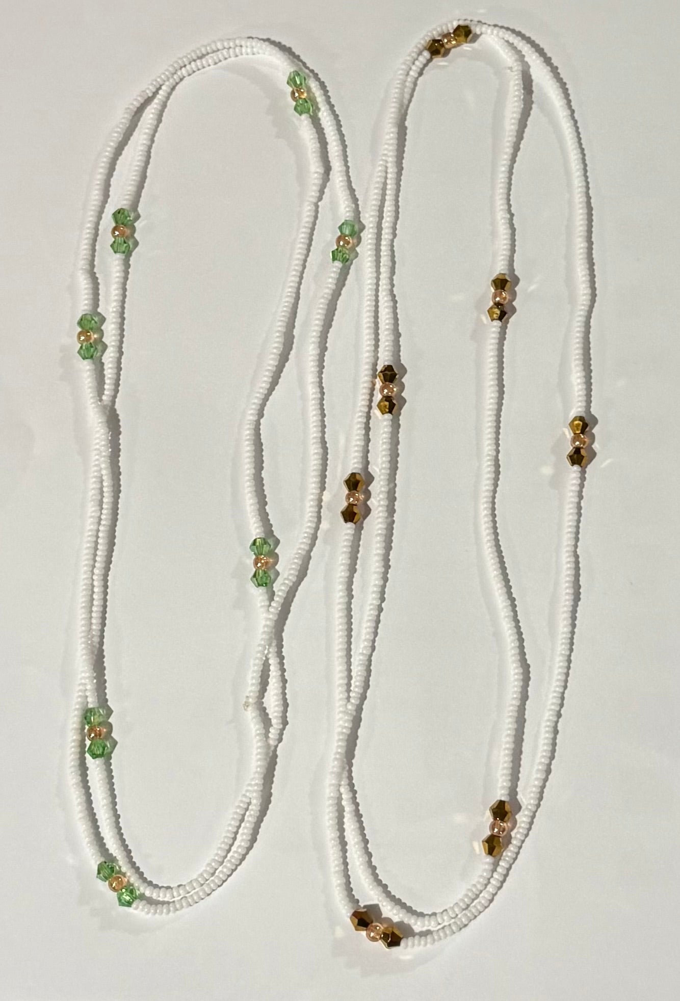 WHITE WAIST BEAD - 17 inches (47 cm)