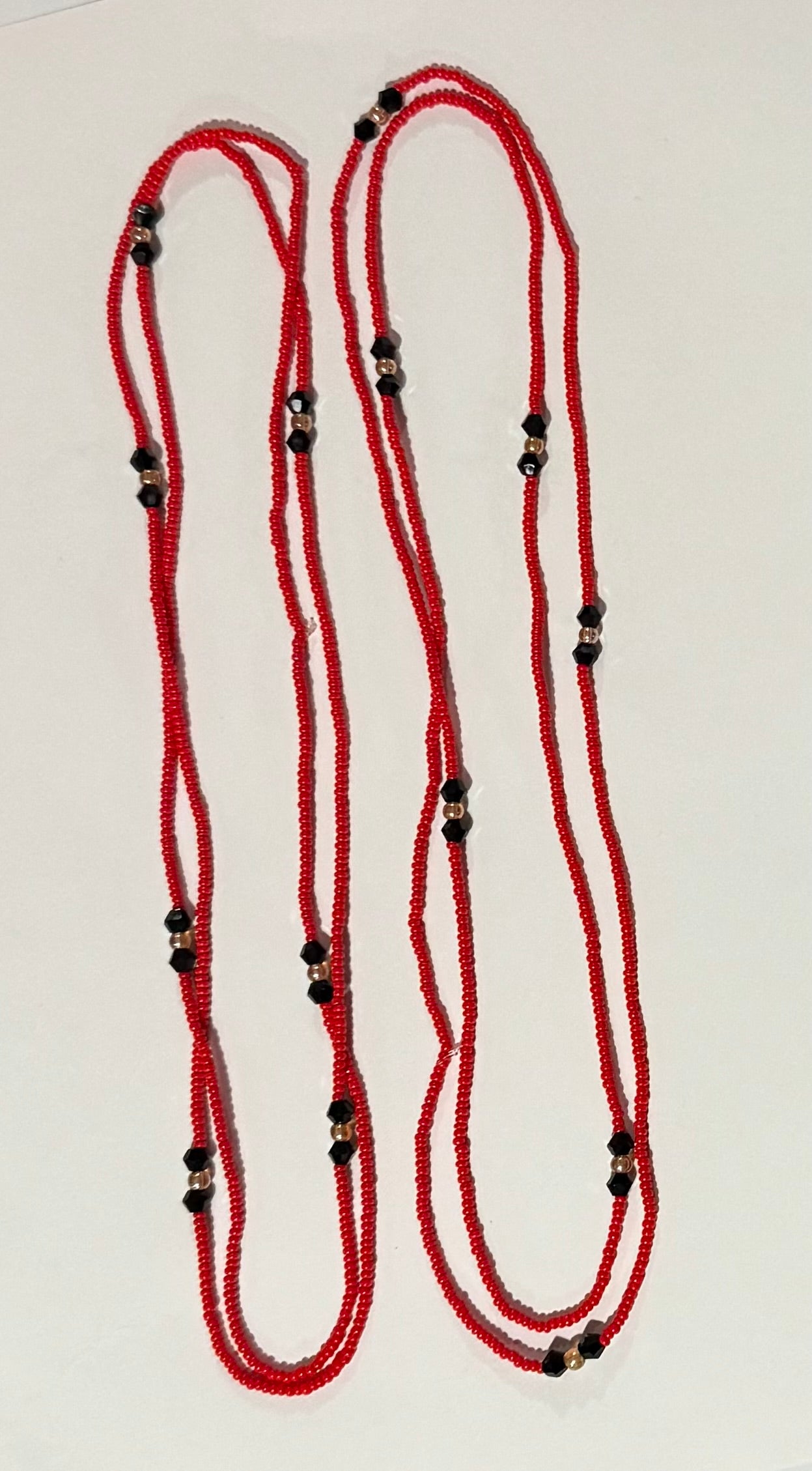 RED WAIST BEAD - 17 inches (47cm)