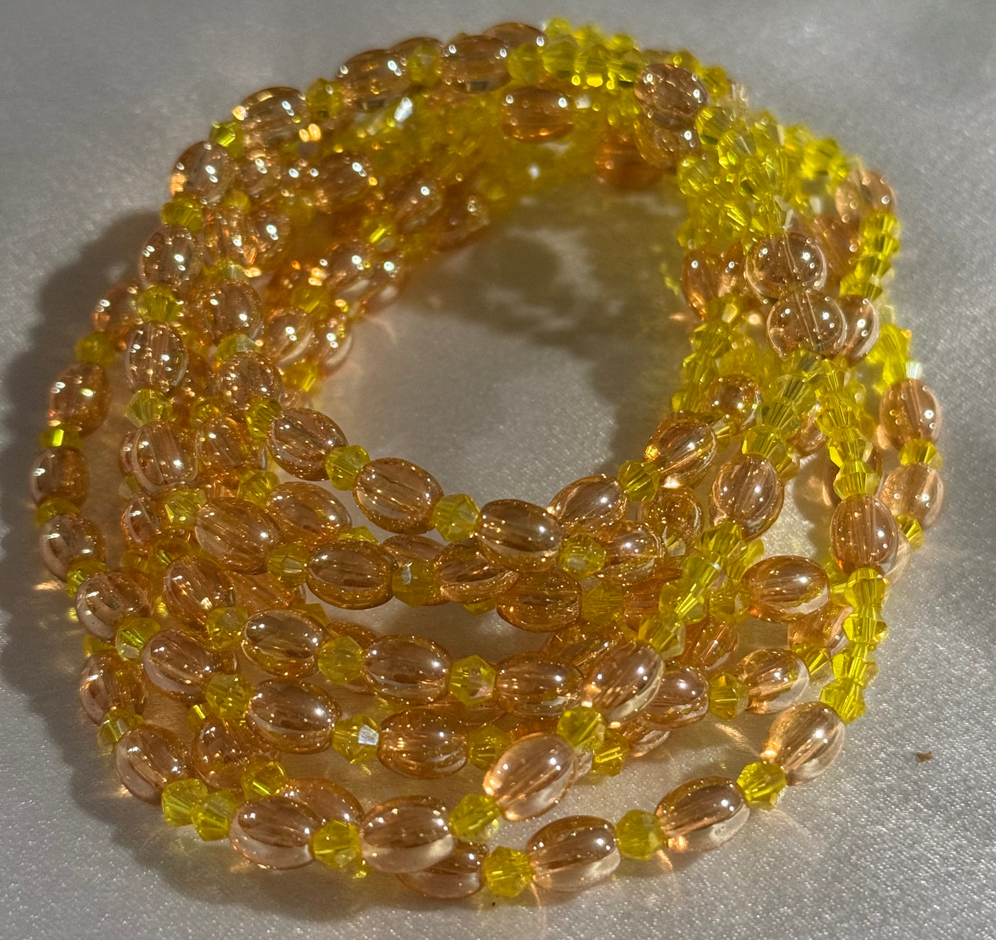 YELLOW WAIST BEAD - 17 INCHES (47 CM)