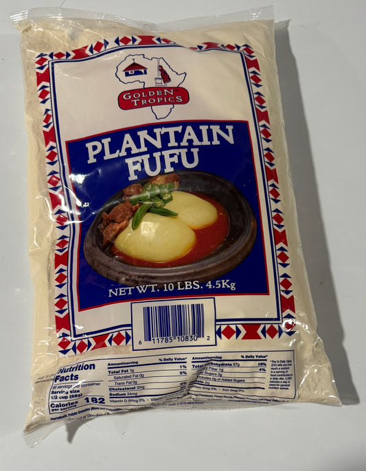 GOLDEN TROPICS PLANTAIN FUFU 10 lbs / 4.5 kg