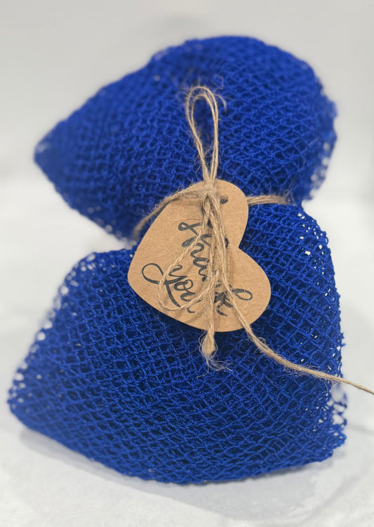 LONG AFRICAN NET BATH SPONGE / BLEU